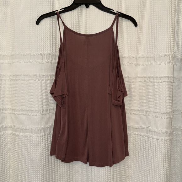 Mauve tank top with open shoulders - Picture 4 of 4